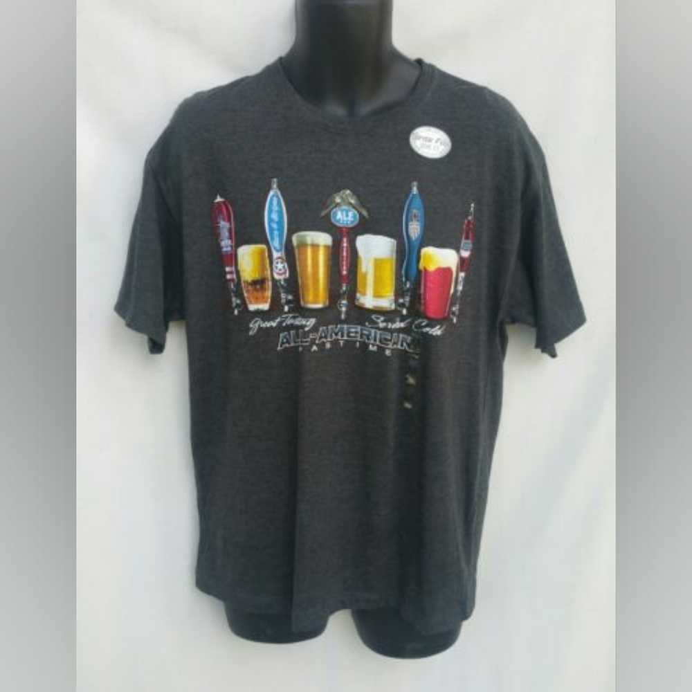Newport Blue T-Shirt Beer Novelty Gray Men's Size Medium